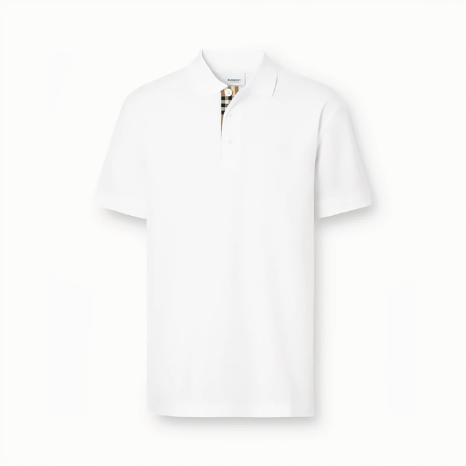 burberry circular tb monogram embroidery cotton pique polo shirt